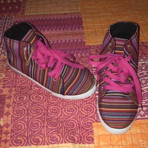 L & B serape high top shoes